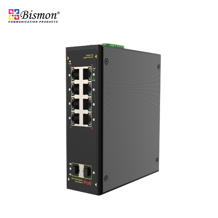 8ports-10-100-1000M-PoE-2-SFP-slot-Gigabit-Uplink-un-managed-Industrial-Switch